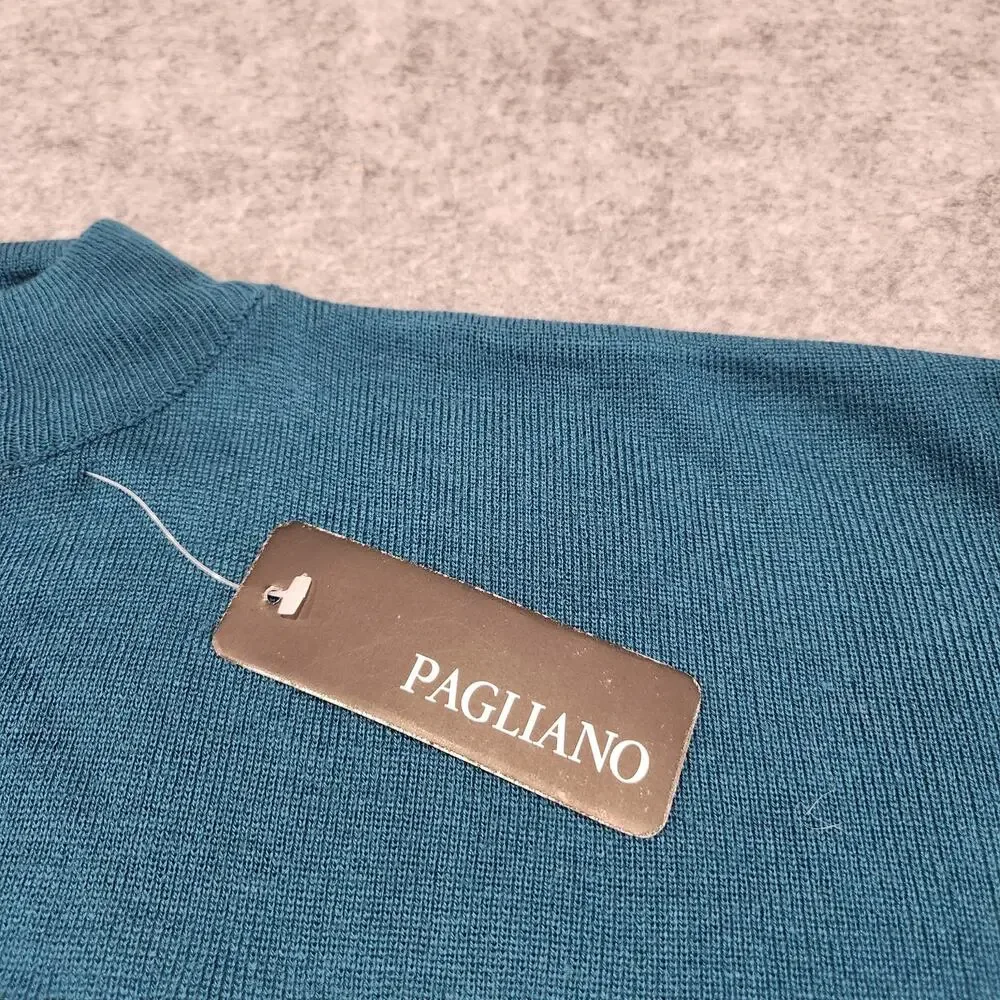 VTG Pagliano Mens L Large Cote D'Azur French Riviera Knit Embroidered Sweater‎